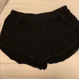 Black Ruffled Shorts